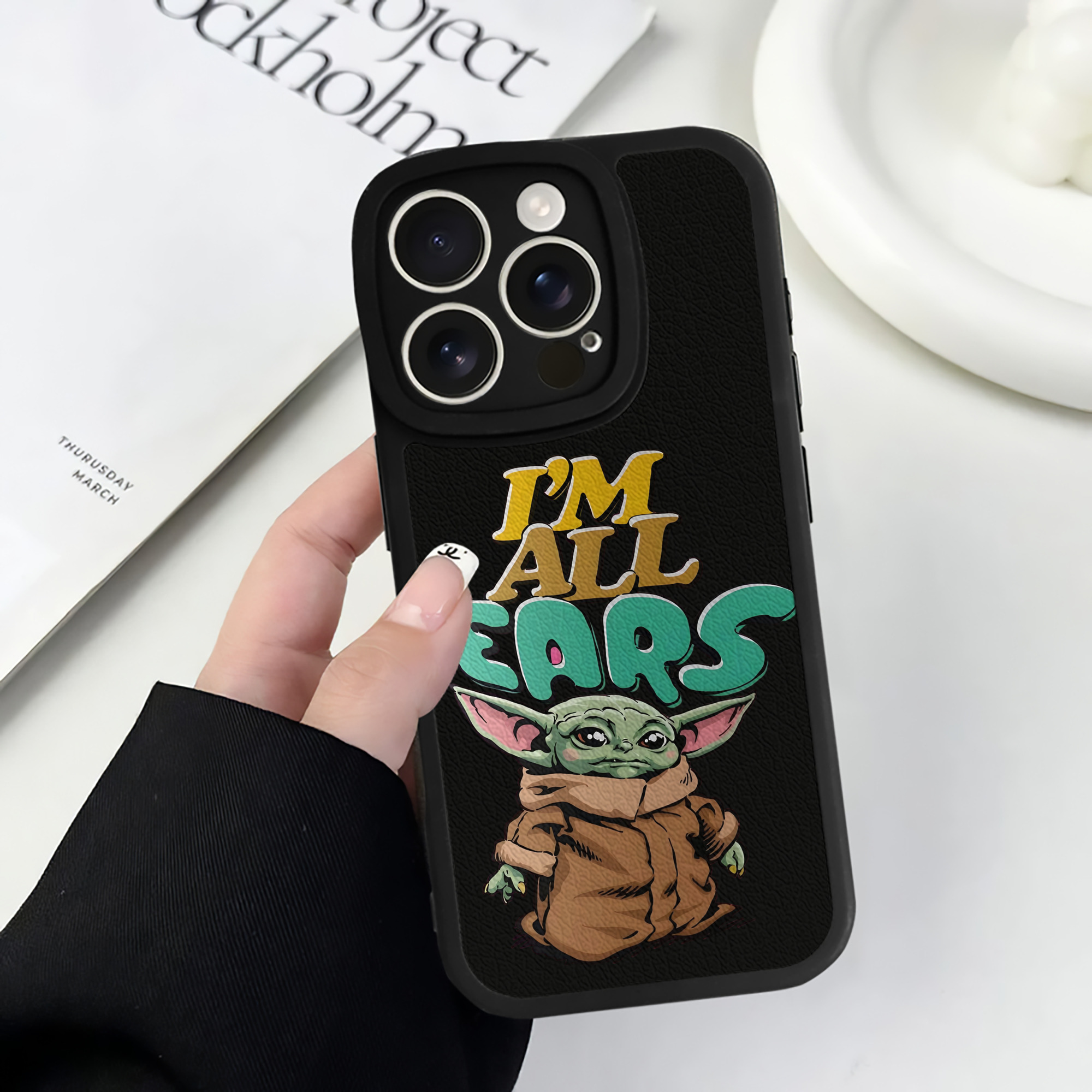 （画像用） スター・ウォーズ Star Wars 【iPhone 16シリーズ対応】シリコンスマホケース（レザー調） 材質：シリコン